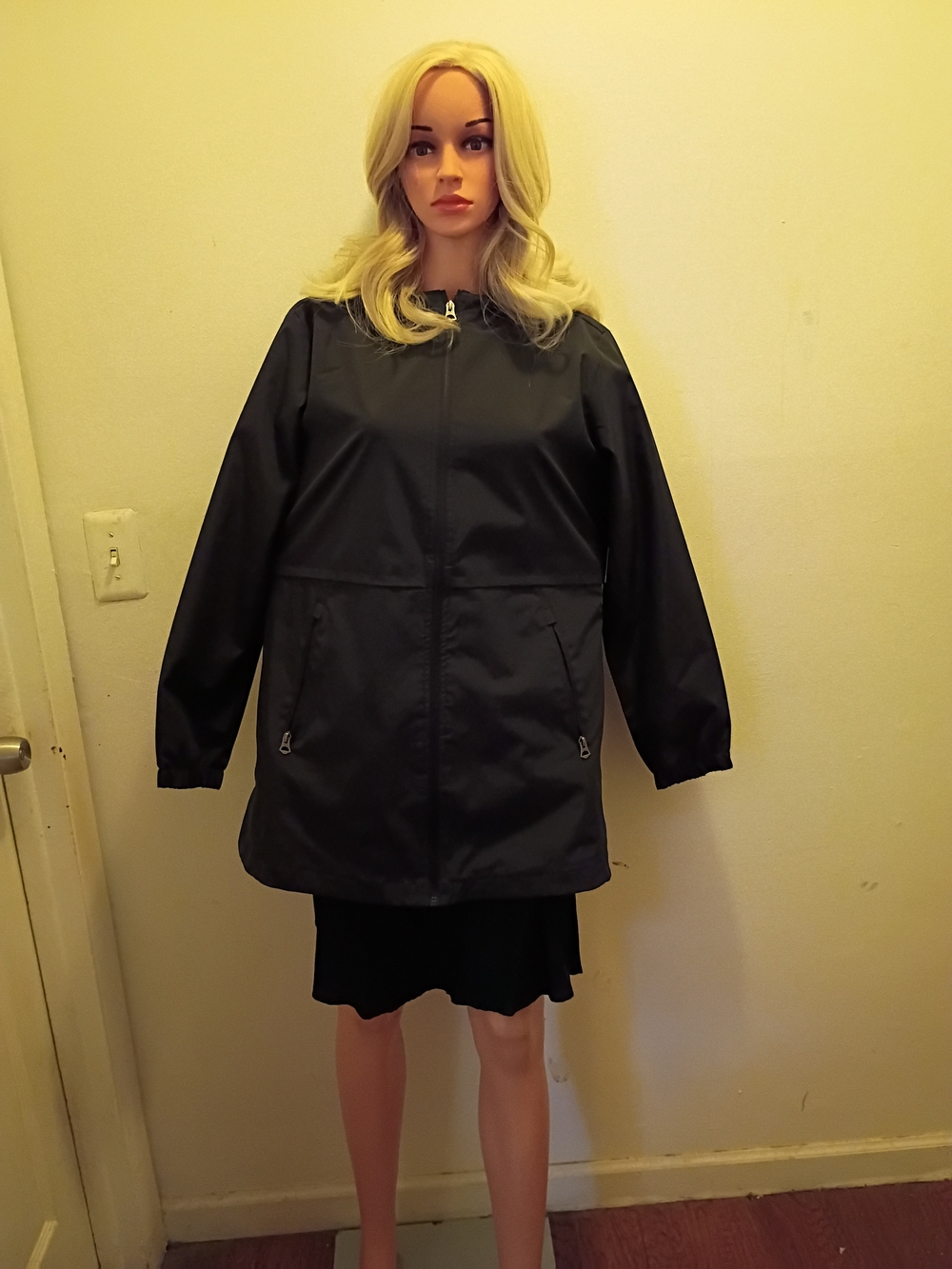 Weatherproof Women's Black Hooded Utility Jacket